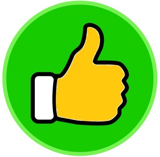 A right hand icon giving a thumbs up